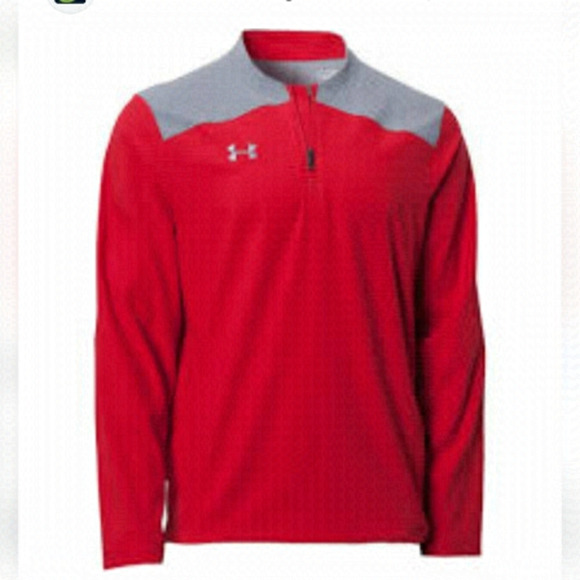 Not For Sale Baseball jacket, under armour  Long Sleeve red Jacket size  Medium - Picture 1 of 3